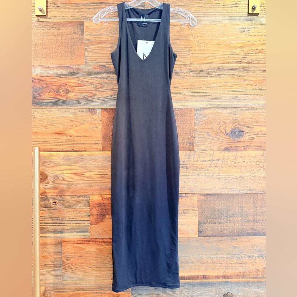 Naked Wardrobe Sculpting Black Scoop Tank Maxi Dress NWT - Picture 5 of 8